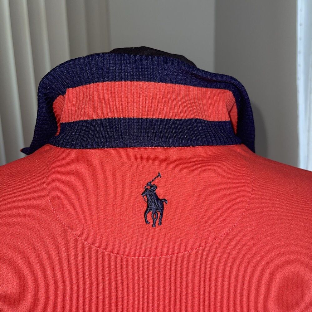 Polo Golf Ralph Lauren Quarter-zip Pink Coral Red performance Wicking Top S - Picture 3 of 12